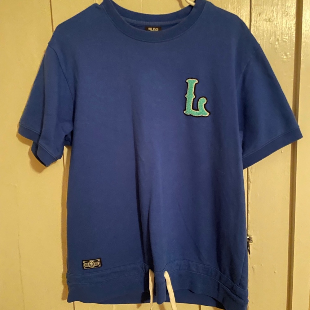 Blue Lifted Research Group Short Sleeve Crew Neck Size Large